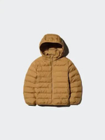 UNIQLO KIDS PUFFTECH Washable Jaket Parka Winter Hoodie Anak BROWN 150