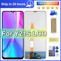 Original High Quality 6.51 " For Vivo Y21 Y21S V2110 LCD Display Touch Screen Digitizer Panel Assembly Replacement / With Frame
