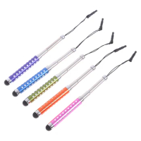 5Pieces Retractable Three-tier With Rhinestone Capacitive Touch Screen Stylus Pen