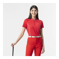 【IM8】高爾夫上衣(紅色 立領 上衣 簡約 修身 服飾)
