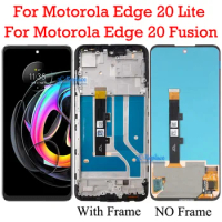 6.7" OLED / TFT Black For Motorola Edge 20 Fusion Edge 20 Lite LCD Display Touch Screen Digitizer Assembly / With Frame