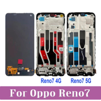 AMOLED 90HZ LCD Display Touch Screen Glass Panel For Oppo Reno7 CPH2371 CPH2363