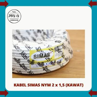 KABEL MURNI SIMAS TEMBAGA 2 X 1,5 NYM SNI 50 YARD MERK LOTUSku