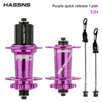 HASSNS Cube Pro 7 Cube Arc 32 36 Hole MTB Bearing Bike Rear Hub Quick Release 32H 36H Four Palin 7 8 9 10 11 12 Speed 6 Pawl Hub