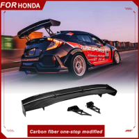 Upgrade Type-r FK7 FK8 RS VTX5 Carbon Fiber Spoiler Modified GT Big Rear Wing Vortex Fixed Wind Wing For Honda Civic 09-21