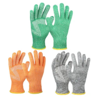 Safety Anti-Cut Anti-Puncture Work Gloves Level 5 HPPE EN388 Grinding Welding Work Gloves Anti Cut Gloves For Kitchen Garden