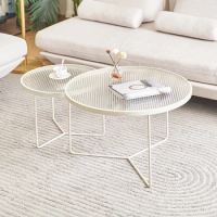 Designer Minimalist Coffee Tables Metal Removable Round Hallway Coffee Tables White Sofa Side Stolik Kawowy Home Decorations