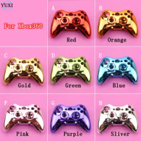 YuXi Chrome Wireless Game Controller Hard Case Gamepad Housing Shell Cover with Full set of accessories For Xbox 360