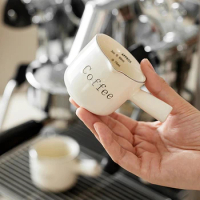 Espresso Mini Measuring Cup With Scale Ceramic Milk Jar Creative Coffee Extraction Mug With Handle