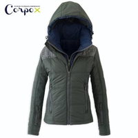 【Corpo X】女款科技羽絨防風外套-3M Thinsulate 150g/m2(極暖 灰綠)
