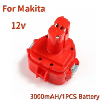 For Makita PA12 Ni-Mh Battery 12V 3000mAh For 1200 1220 1201 1222 1233SA/B1235 192681-5 Cordless Too