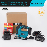Brushless Electric Jig Saw Cordless Portable Multi-Function Woodworking Power Tool Adjustable Woodworking for Makita 18V Battery