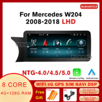 10.25'' Android 12 Car GPS Navi Player For Mercedes C GLC W204 W205 W447 WIFI Carplay BT Google Touch Screen Multimedia Stereo