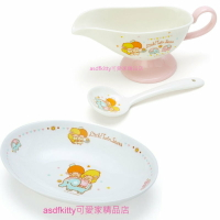 asdfkitty*雙子星中國風陶瓷餐具組(咖哩盤+醬料盅+湯匙)可微波可機洗-日本正版