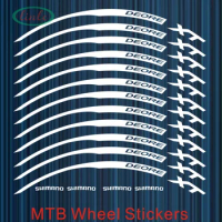 12pics/set Wheel Rim Mountain Bike 26 27.5 29er inch Disc Wheel Sticker Wheel Decorative stickers Bike Decals MTB Wheel sticker