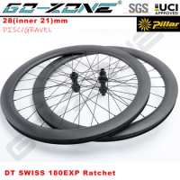 700c 28mm Gravel Cyclocross Carbon Wheels Disc Brake DT 180 Ratchet Pillar 1423 Center Lock UCI Approved Road Bicycle Wheelset