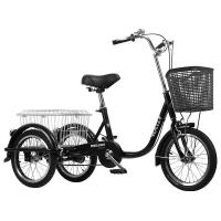 New Elderly Tricycle Rickshaw Elderly Scooter Pedal Double Bicycle Pedal Bicycle Tricycle