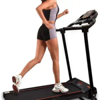 Folding Treadmill - Foldable Home Fitness Equipment with LCD for Walking &amp; Running - Cardio Exercise Machine - 12 Pre