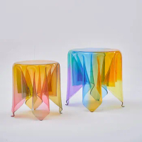 Acrylic rainbow edge several ghost tea table magic tablecloth living room bedside corner several.