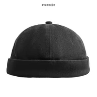 EVERNEXT - MIKI HAT PECI MODERN PRIA BRIMLESS CAP TOPI MUSLIM STYLISH PECI PRIA DEWASA MIKI HAT BLAC