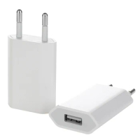 High Quality European EU Plug 1A USB AC Travel Wall Charging Charger Power Adapter for Apple IPhone X 8 7 6 6S Plus 5 5S 4 4G 4S