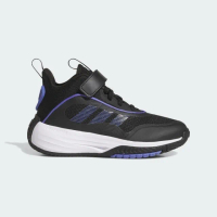 【adidas 愛迪達】Ownthegame 3.0 K 大童 籃球鞋 運動鞋 魔鬼氈 耐磨 緩震 黑 藍紫(JI0393)