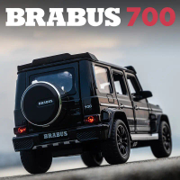 รถของเล่น Mercedes Benz BRABUS G700 4X4 SUV, รถโลหะหล่อเย็น, สเกล 1/32, ของขวัญคอลเลกชันยานพาหนะเสีย