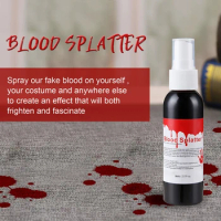Halloween Fake Blood Spray 60ml Bloody Mary Makeup Splatter forTheater Costume Halloween Zombie Vampire Monster Dress Up