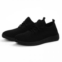 Sepatu hitam polos pria wanita YZ-01 Casual Shoes