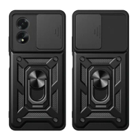 Shockproof Armor Case For OPPO A38 A57 A77 A55 A52 A72 A92 A74 A54 A58 A78 A79 A98 Magnetic Car Holder Ring Lens Protect Cover