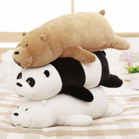 趴趴熊長條枕毛絨玩具抱枕熊貓公仔抱著睡覺的布娃娃女生