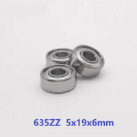 100pcs/lot 635ZZ 635-ZZ 635 ZZ 5*19*6mm 635Z Deep Groove Ball bearing Mini Miniature Ball Bearings 5x19x6mm