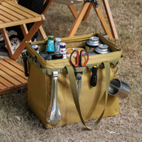 露營收納箱 戶外折疊收納箱露營儲物工具袋大容量手提袋居家購物袋野炊柴火包