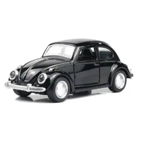 TWH DIECAST MAINAN MOBIL VW BEETLE HERBIE 53 SKALA 1:38 BAHAN METAL HADIAH KADO & KOLEKSI VW Black