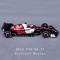 Bburago 1:43 2022 Alfa Romeo F1 Team Orlen C42 #77 Vatteri Bottas #24 Zhou Guanyu Alloy Toy Car Mode
