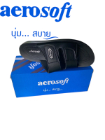 aerosoftรองเท้าแตะแบบสวมรุ่นMA4141สีดำSIZE39-44สวมใส่นุ่ม...สบายเท้าผลิตในประเทศไทย