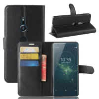 For Sony Xperia XZ2 Case Flip Leather Case For Sony Xperia XZ2 Stand Cover For Sony Xperia XZ2 PU leather +TPU With Card Holder