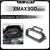 For YAMAHA XMAX300 XMAX 300 xmax300 2023 Motorcycle Accessories Dashboard Instrument Frame Cover Trim Carbon Fiber Pattern