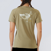 【速捷戶外】 Takoda Ogle 機能短袖攝影聯名系列-南湖大山(深麻灰)  女款,登山短袖T,排汗衣