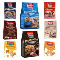 Wafer Loacker Quadratini 125 Peanut Butter, Matcha, Cappuccino, Napolitaner, Chocolate, Vanilla, Coc
