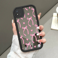 Cocok Untuk Realme C20 C20A C11 2021 Case Bowknot Pink dan heart Casing HP Silikon Pelindung Aesthet