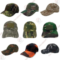 FMJ GROUP Topi Baseball Tactical Perekat Motif Camo Multicam Gurun Hijau Dilengkapi Velcro Material