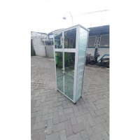 rak sepatu kaca full cermin 6 sap dan tempat helm