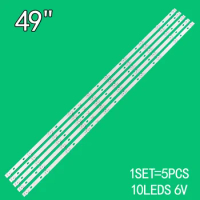 5pcs=1set 10LEDs 6v 2W 952mm for Leroy 49-inch LCD TV JS-D-JP49DM-101EC (80720) E49DM1000 backlight strip