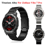22mm Titanium Alloy Strap For Zeblaze Vibe 7 Pro Watch Strap Band Bracelet For Zeblaze Beyond 2 Stratos2 Replacement Watchband