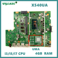 Used X540UA 4GB/8GB-RAM I3/I5/I7 CPU Mainboard For Asus Vivobook15 A540L X540UV X540UB Laptop Motherboard Tested