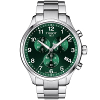 【TISSOT 天梭】韻馳系列 CHRONO XL 三眼計時手錶-45mm 母親節 禮物(T1166171109200)