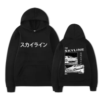 Anime Drift AE86 Initial D Double sided Street Fashion Casual Hoodies for Men and Women