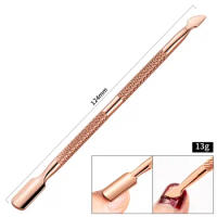 3 Style Stainless Steel Nail Cuticle Pusher Tweezer Nail Art Files Gel Polish Remove Manicure Care Groove Clean Tools