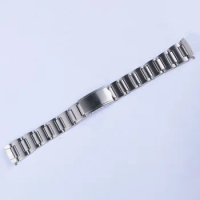 19mm Vintage 316L Hollow Curved End Strap Band Bracelet for Seiko Watch 6139-6002 6000 6001 6005 6032 Chrono